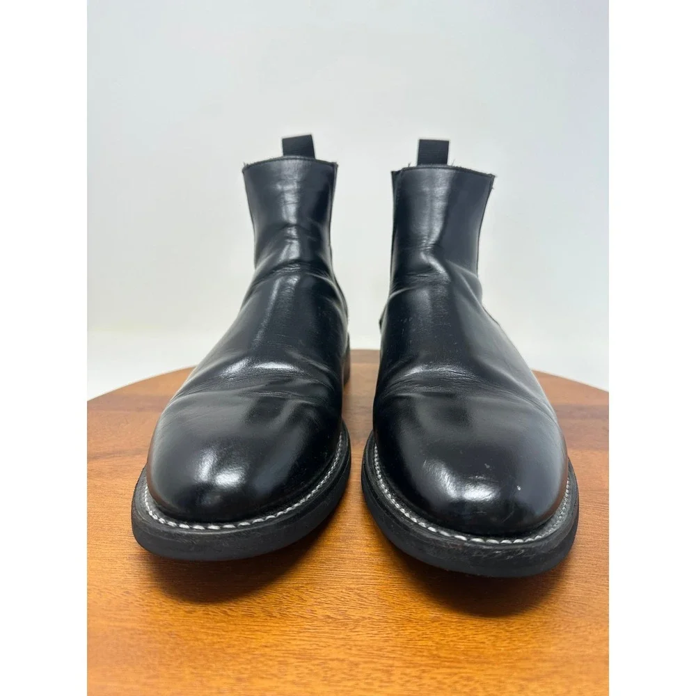 Thursday Boot Co Leather Chelsea Boots Mens Size 11.5 Black Pull on Preppy